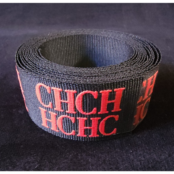 Authentic Carolina Herrera Black & Red CH Large Gift Ribbon Excellent 81" Long - Picture 2 of 3